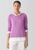 Peruvian Cotton Blend Crew Neck Top