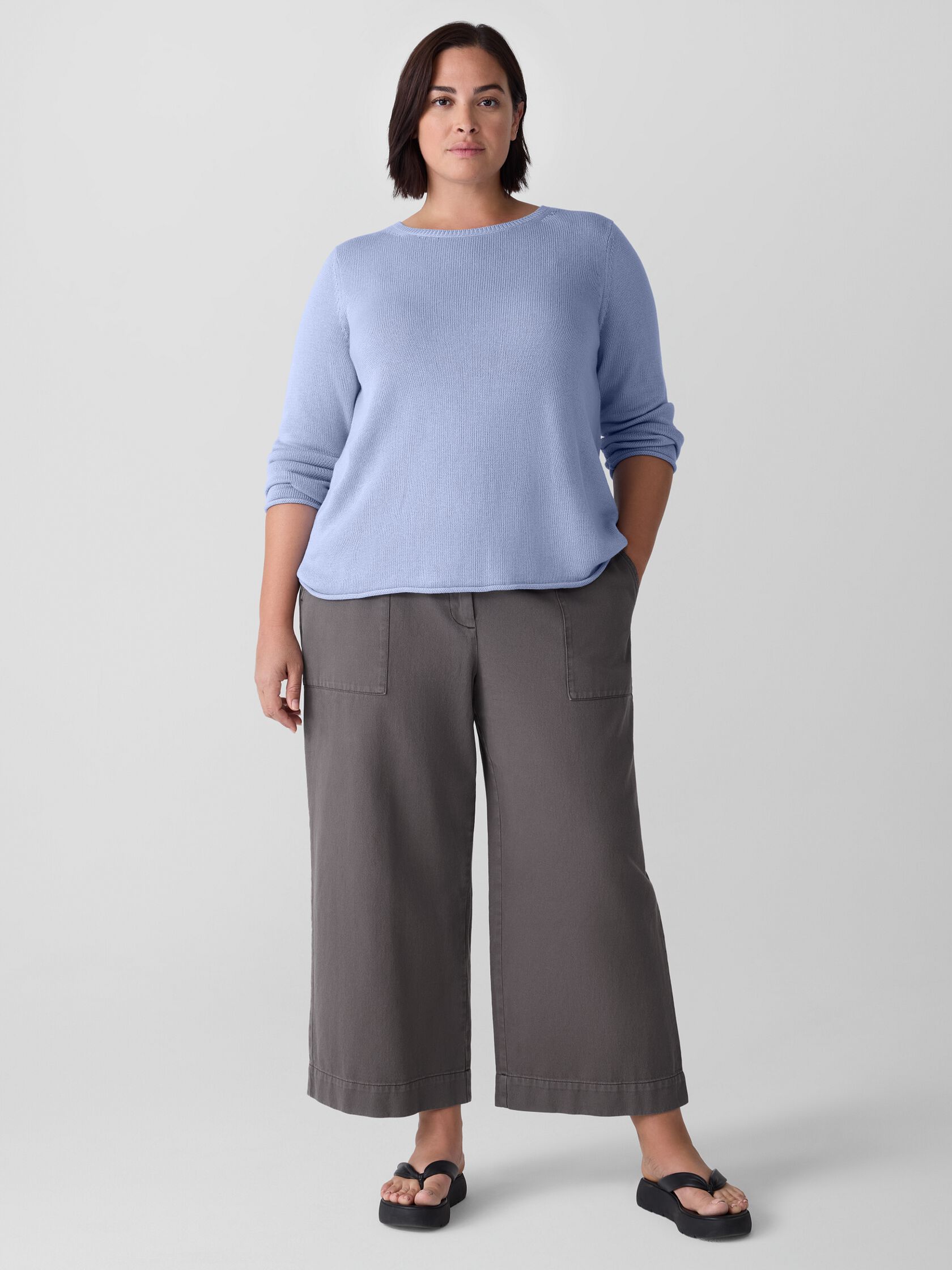 Peruvian Cotton Blend Bateau Neck Top