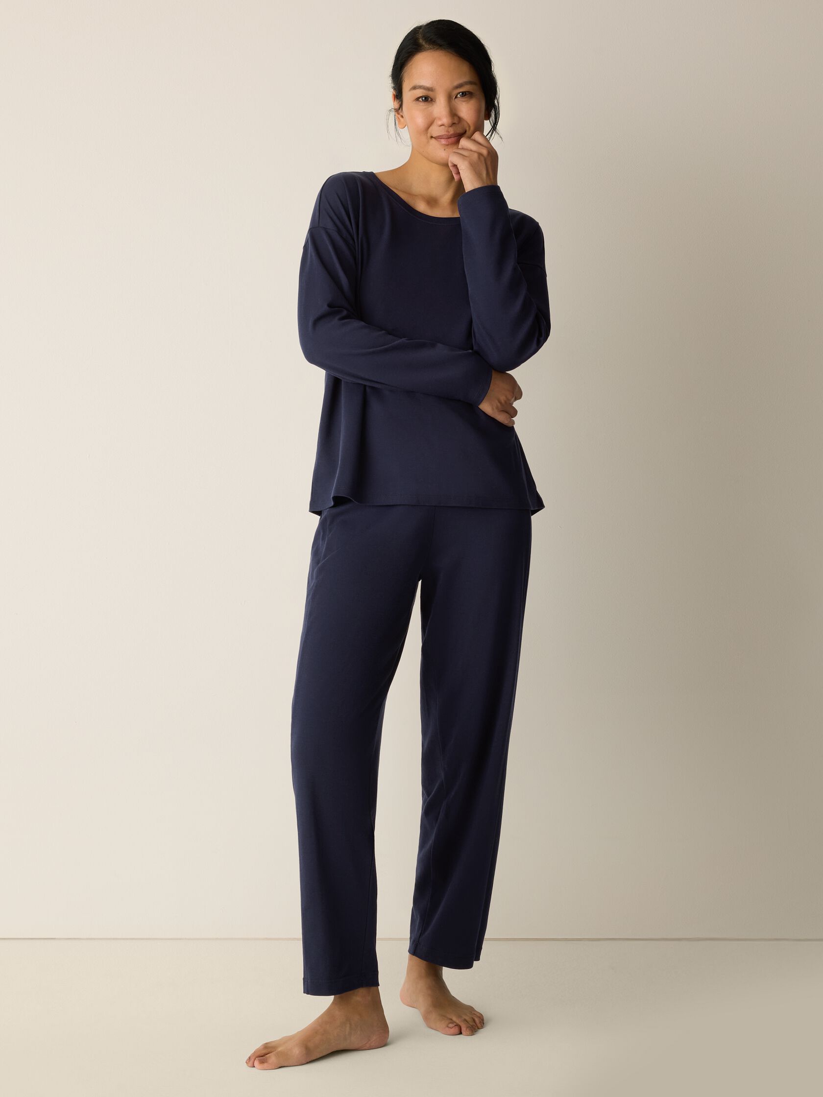 Organic Cotton Interlock Lantern Sleep Pant