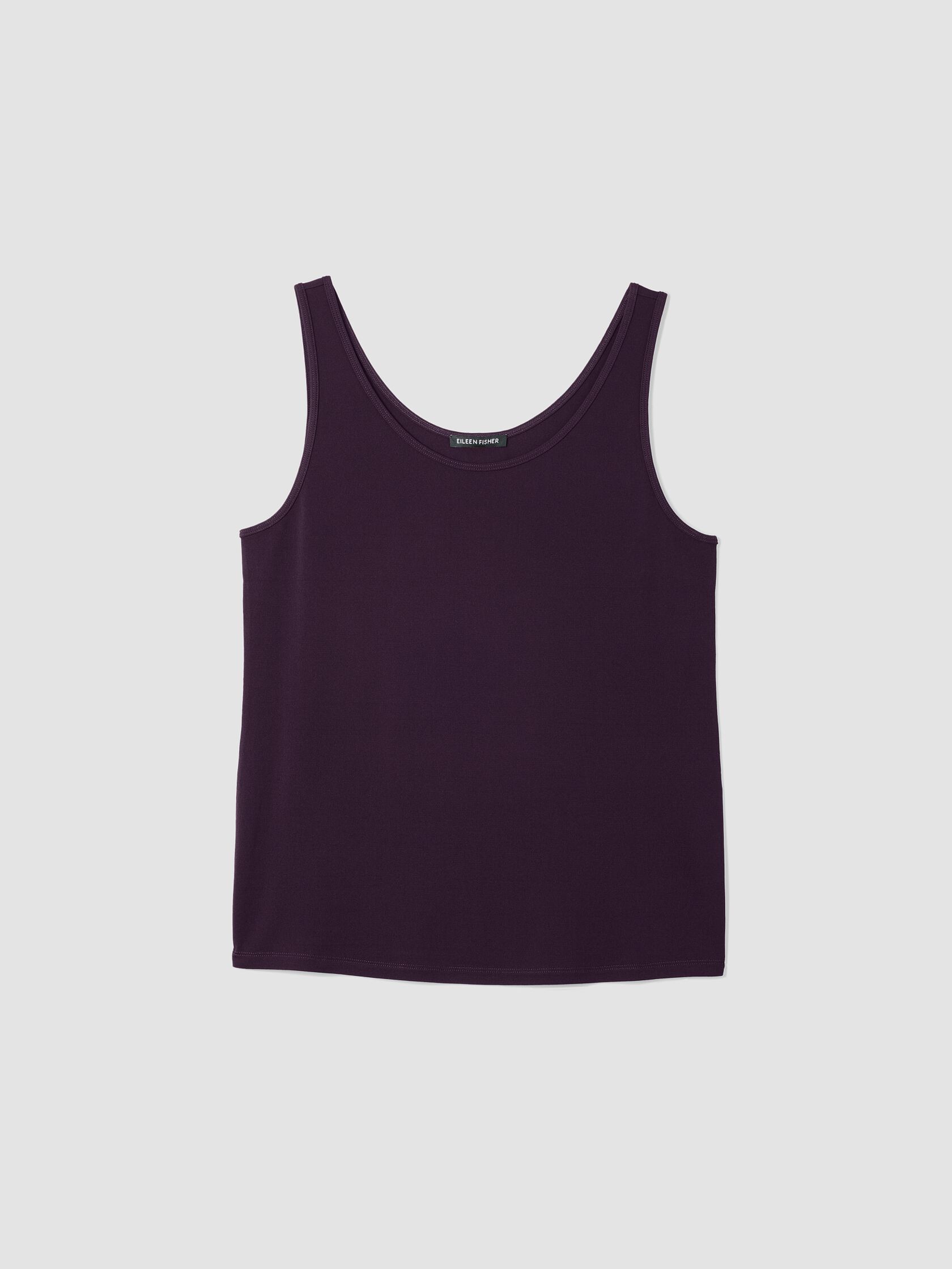 Stretch Silk Jersey Scoop Neck Tank