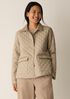 Eggshell Recycled Nylon Quilted Classic Collar Jacket