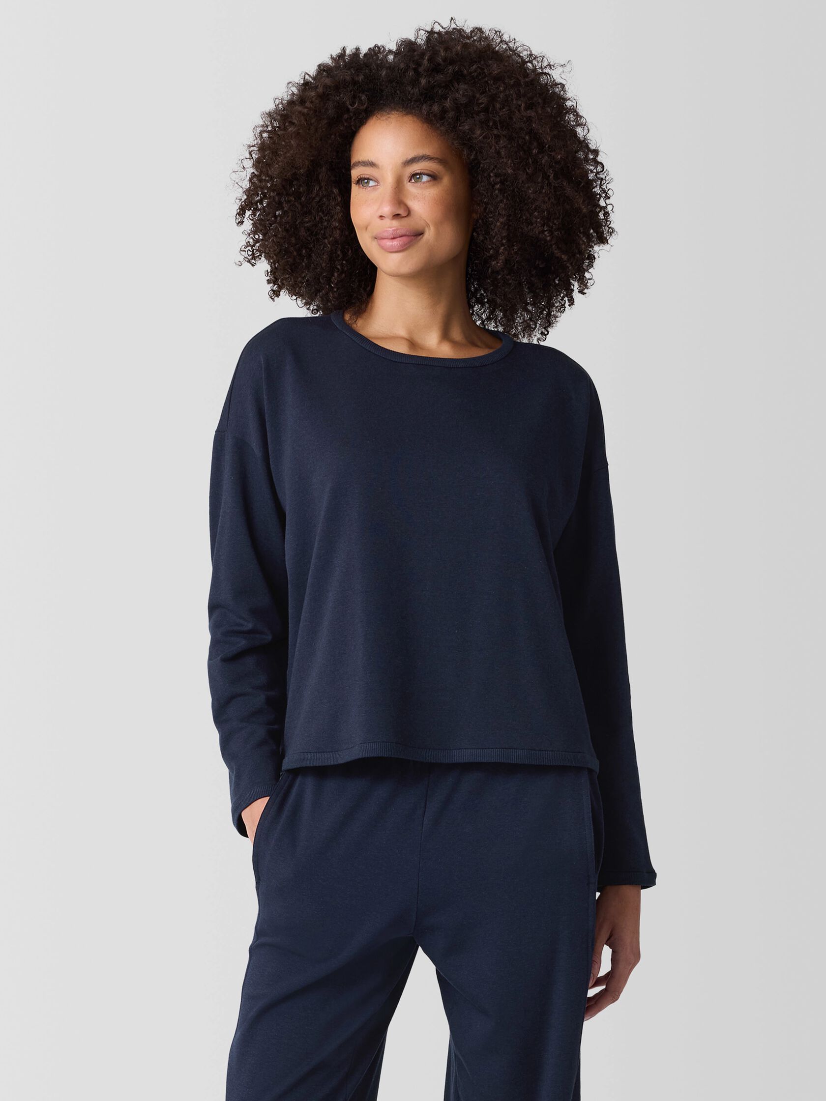 Cozy Brushed Terry Hug Box-Top
