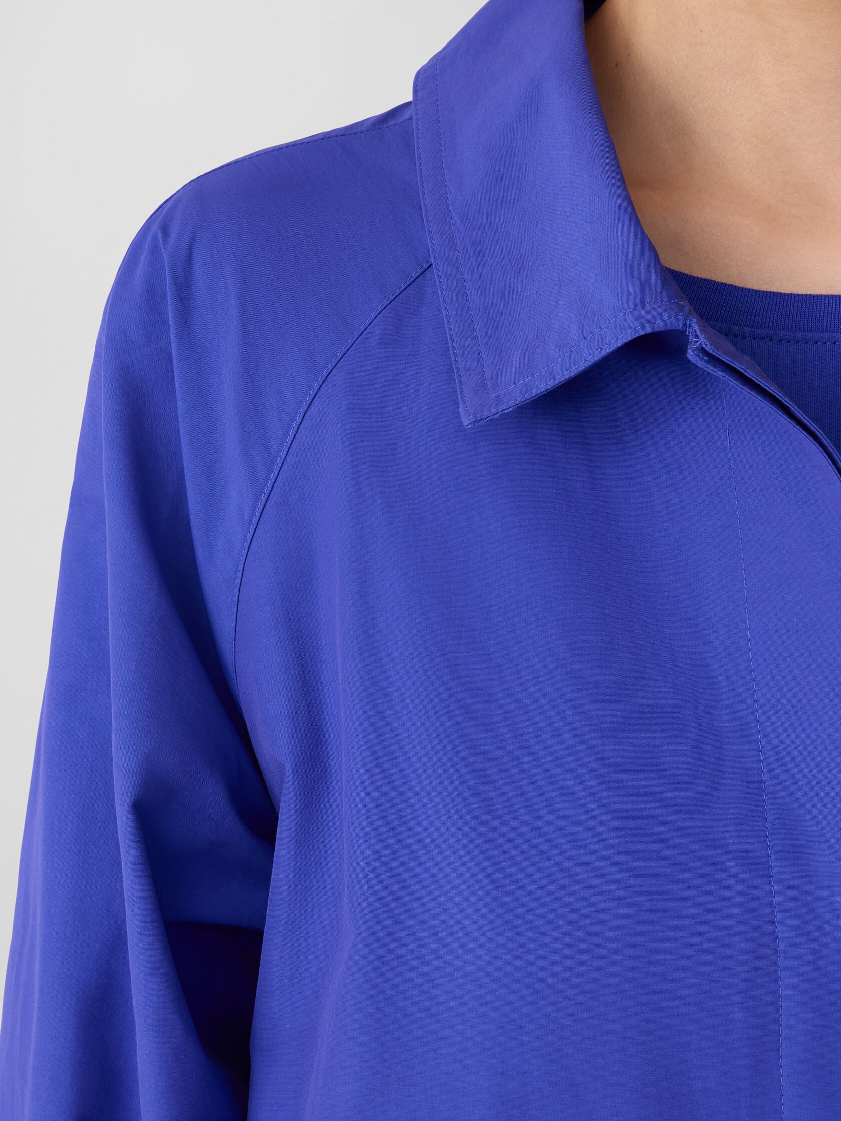 Light Cotton Nylon Classic Collar Coat