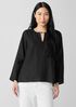 Organic Handkerchief Linen Round Neck Top