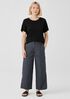 Cotton Hemp Stretch Wide-Leg Pant
