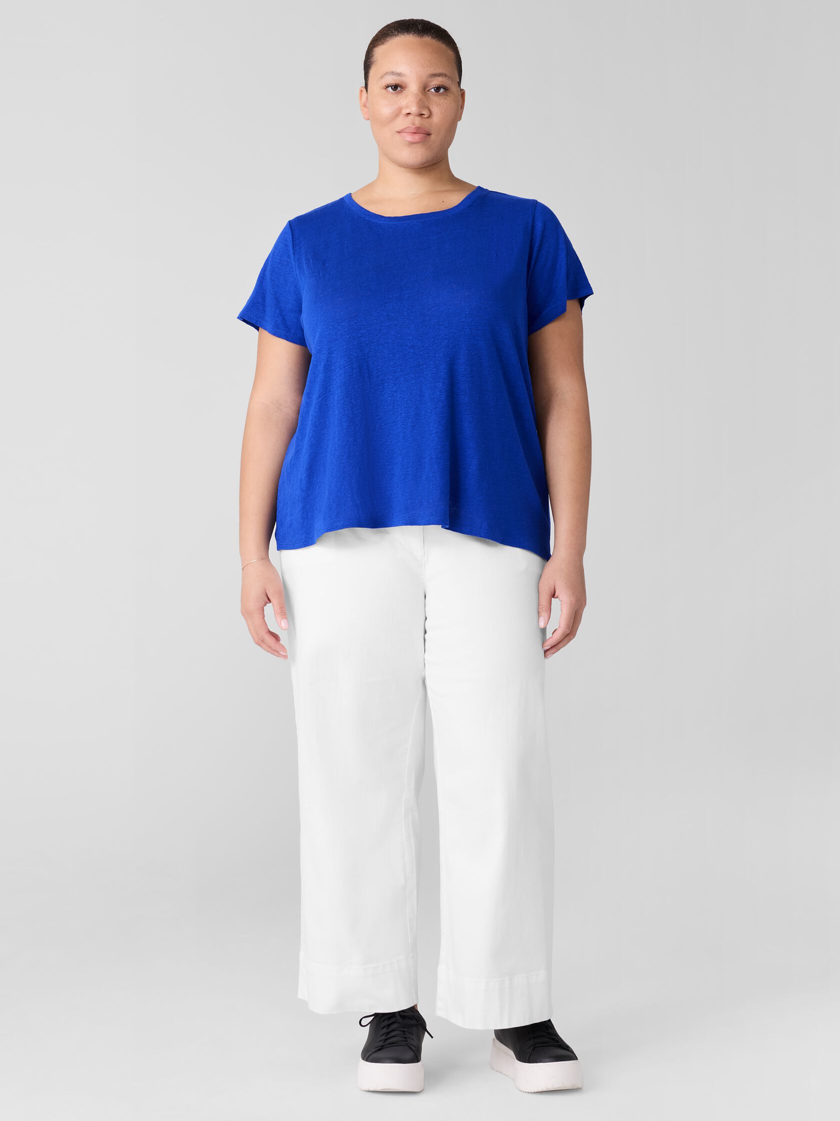 Organic Linen Jersey Crew Neck Tee