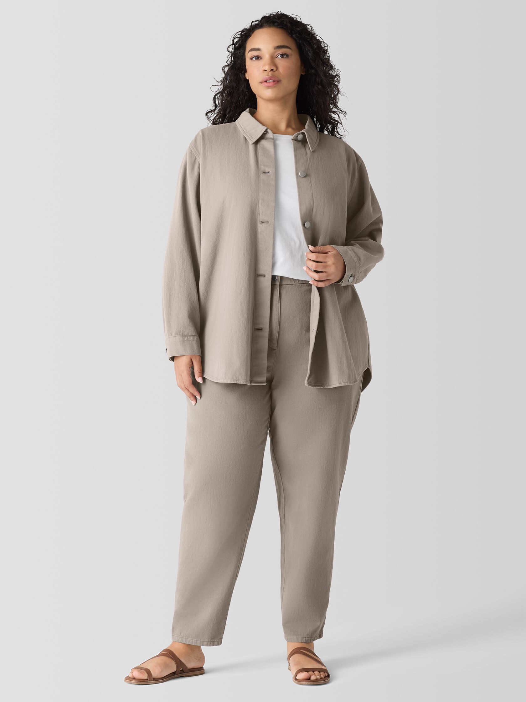 Garment-Dyed Utility Organic Cotton Shirt Jacket