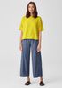 Organic Linen Cotton Slub Bateau Neck Top
