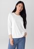 Organic Pima Cotton Jersey 3/4-Sleeve Tee