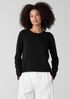 Peruvian Cotton Blend Jewel Neck Top