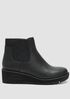 Chelsea Wedge Washed Leather Bootie