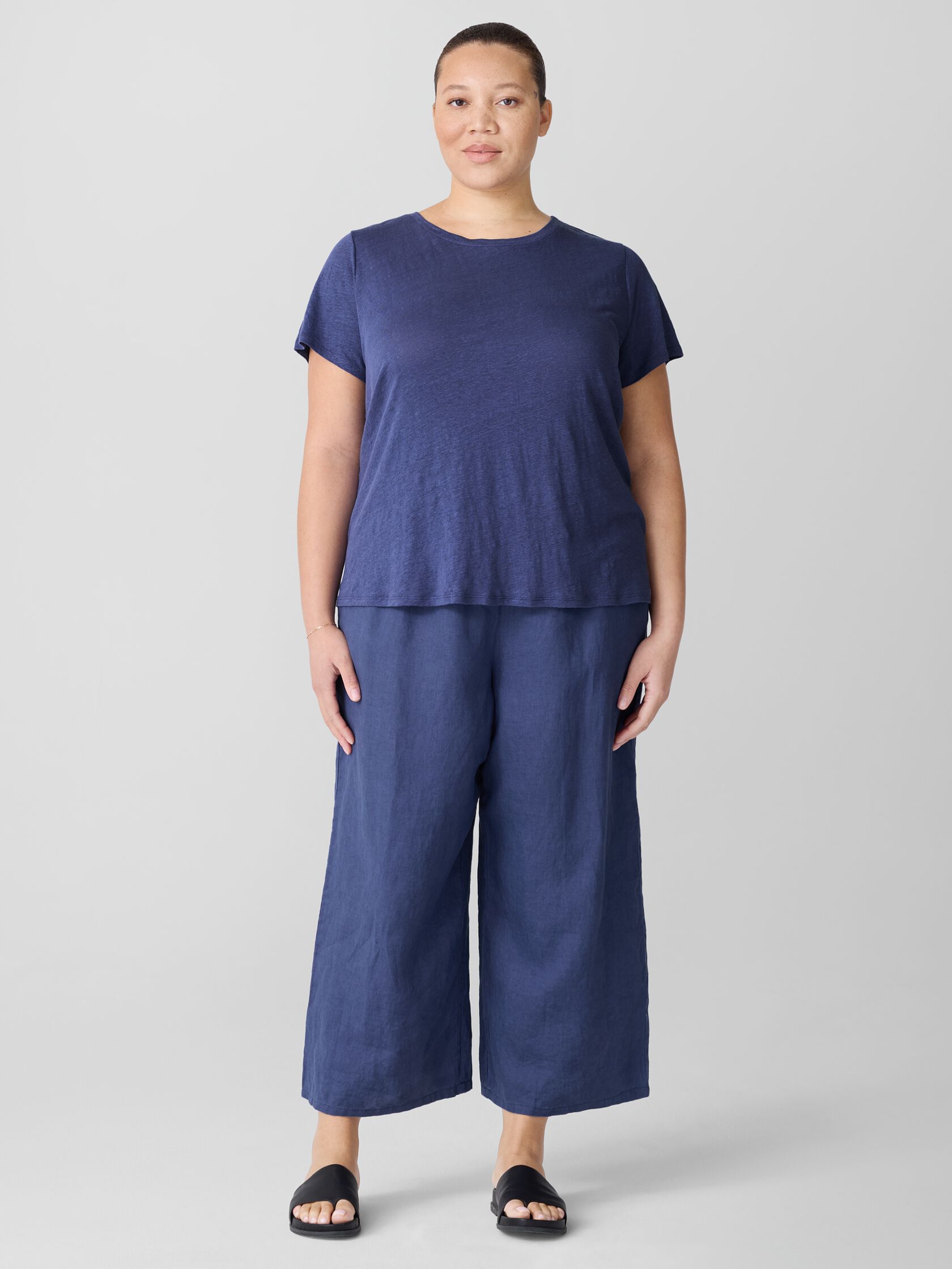 Organic Linen Jersey Crew Neck Tee