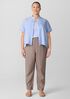 Organic Handkerchief Linen Band Collar Shirt