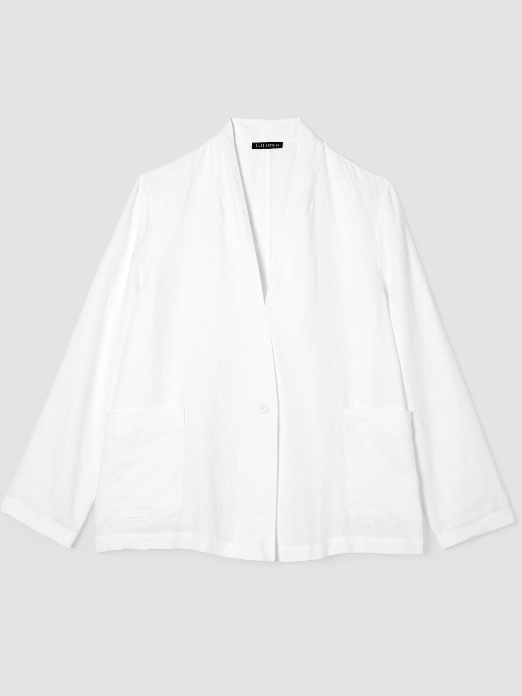 Organic Linen High Collar Jacket