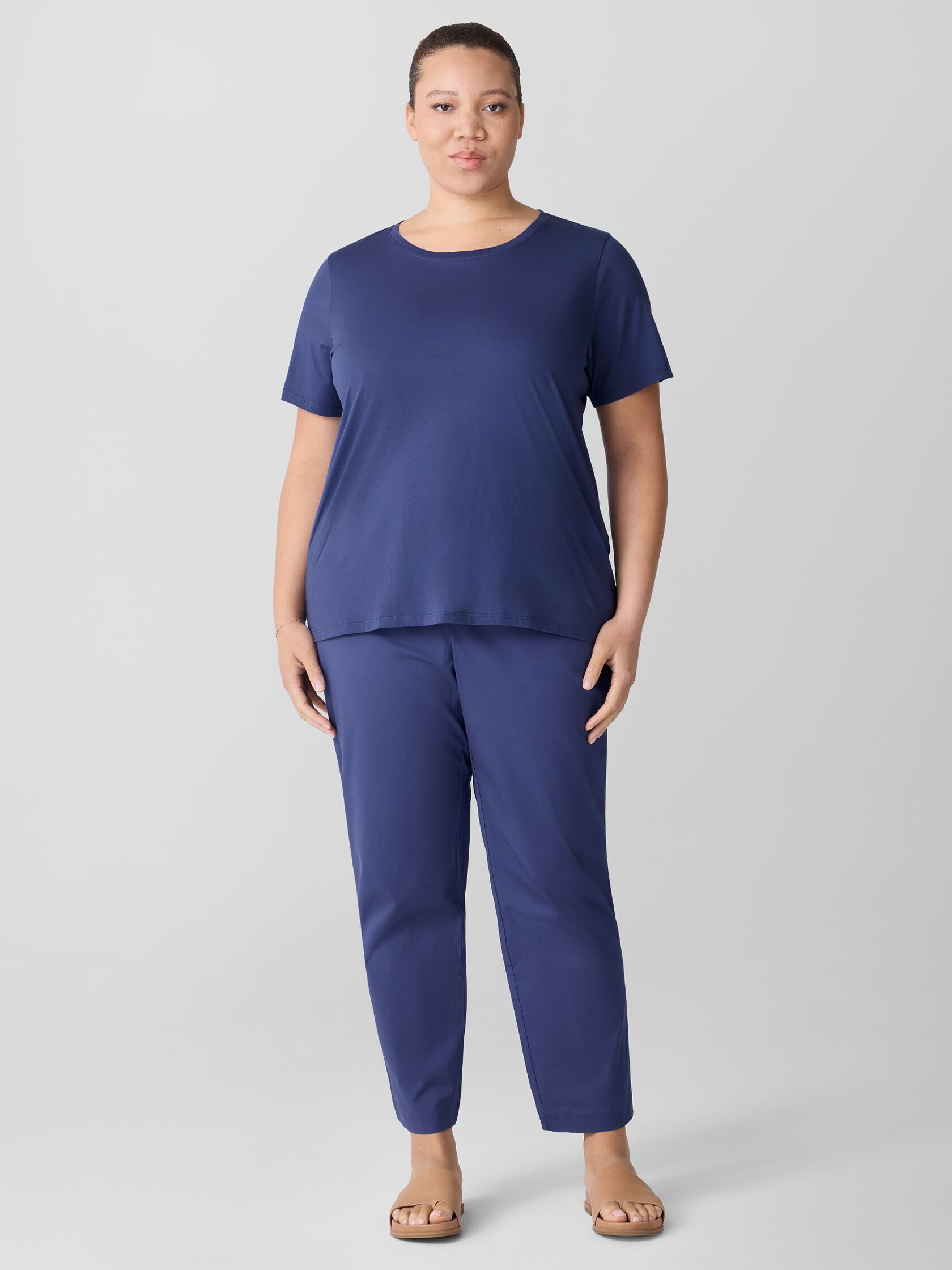 Organic Pima Cotton Jersey Round Neck Tee