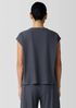 Textured Stretch Rib Round Neck Top