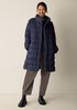 Eggshell Recycled Nylon Ruched Coat