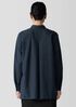 Washed Organic Cotton Poplin Stand Collar Top