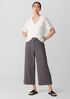 Garment-Dyed Utility Cotton Wide-Leg Pant