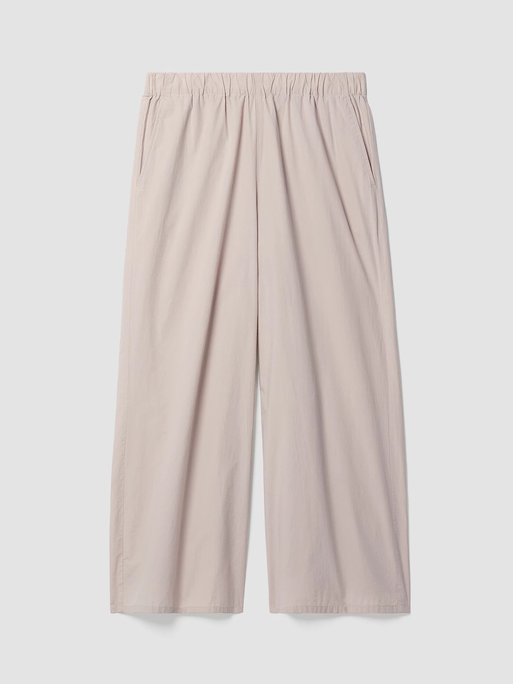 Washed Organic Cotton Poplin Wide-Leg Pant