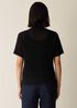 Cotton Silk Cord Split Neck Top