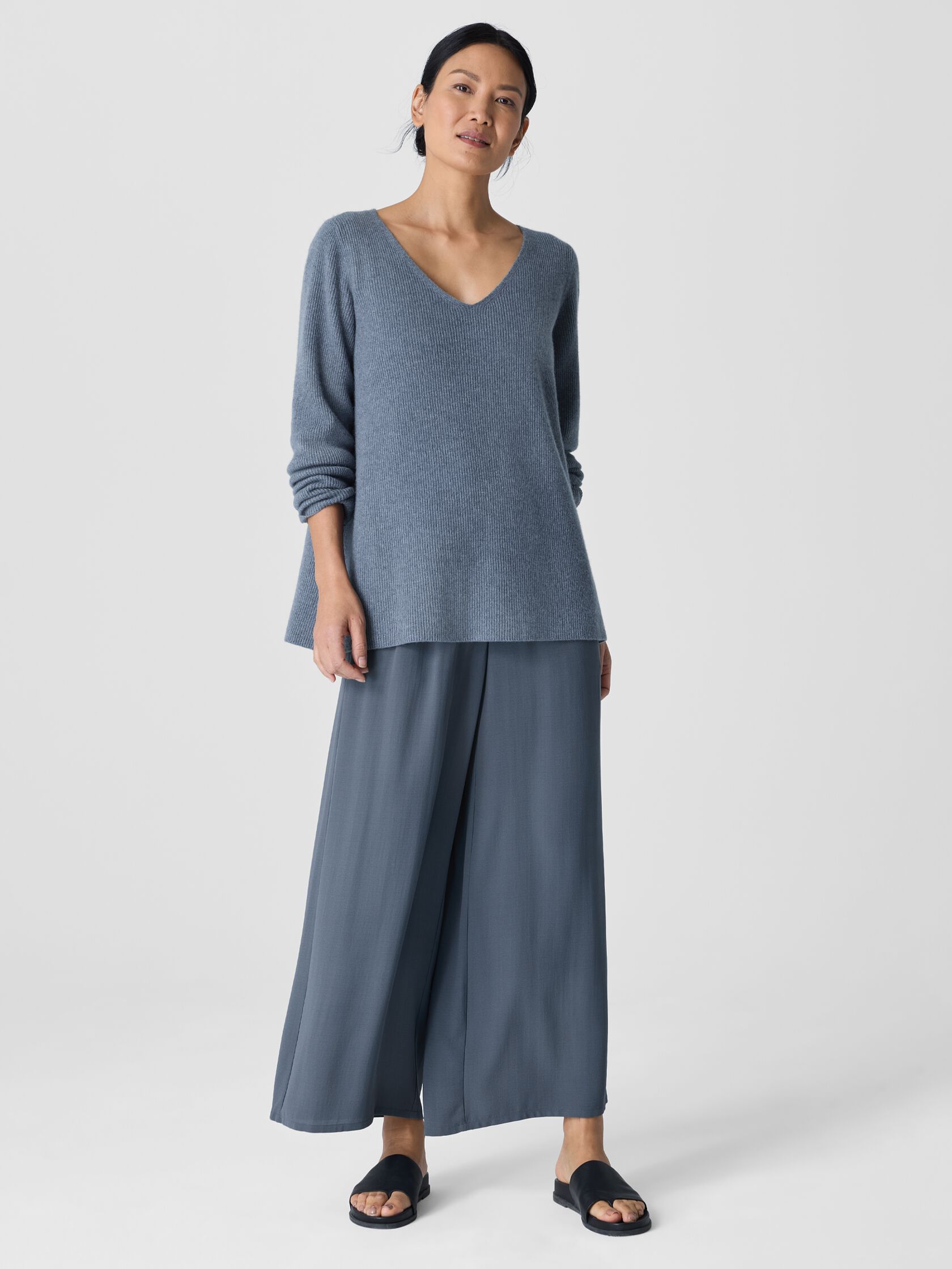 Italian Cashmere V-Neck Top
