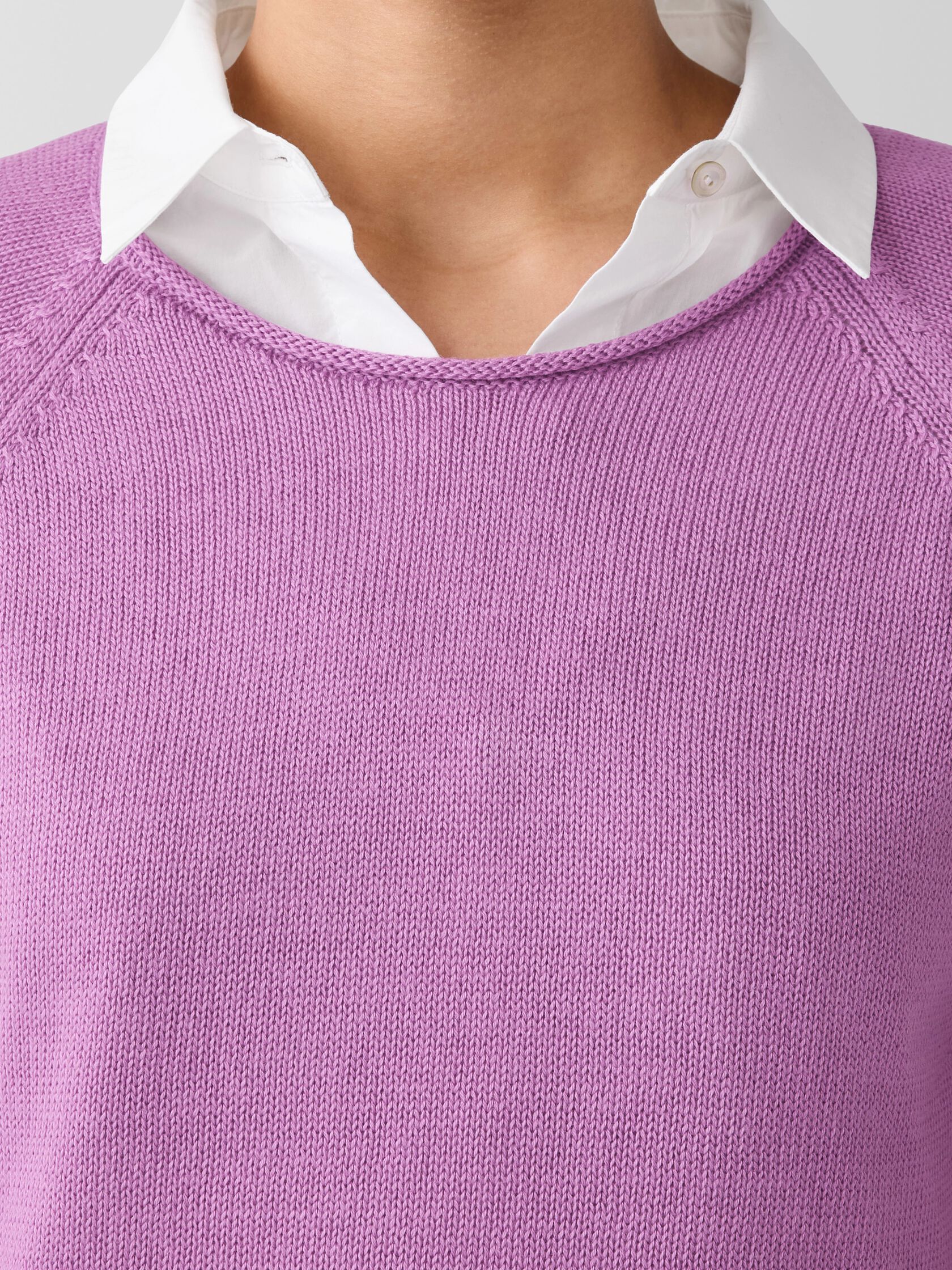 Peruvian Cotton Blend Crew Neck Top