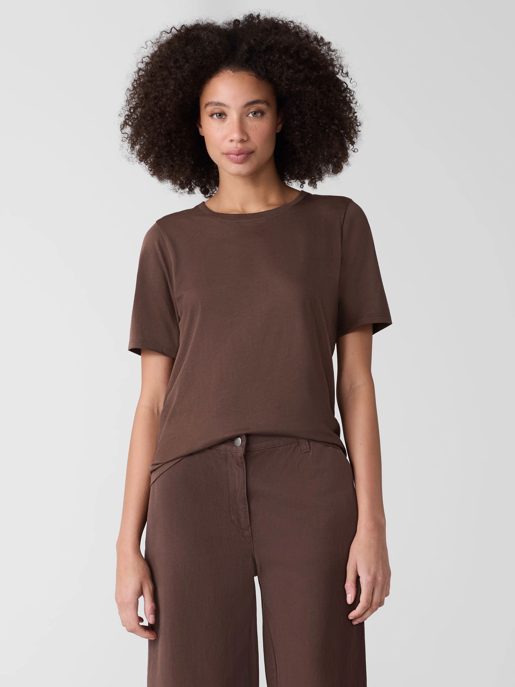 Organic Pima Cotton Jersey Round Neck Tee