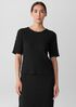 Bubble Jacquard Crew Neck Top