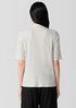Textured Stretch Rib Mock Neck Top