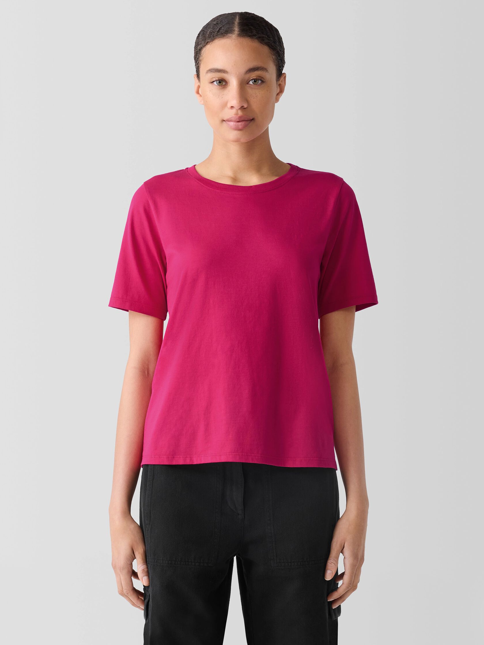 Organic Pima Cotton Jersey Round Neck Tee