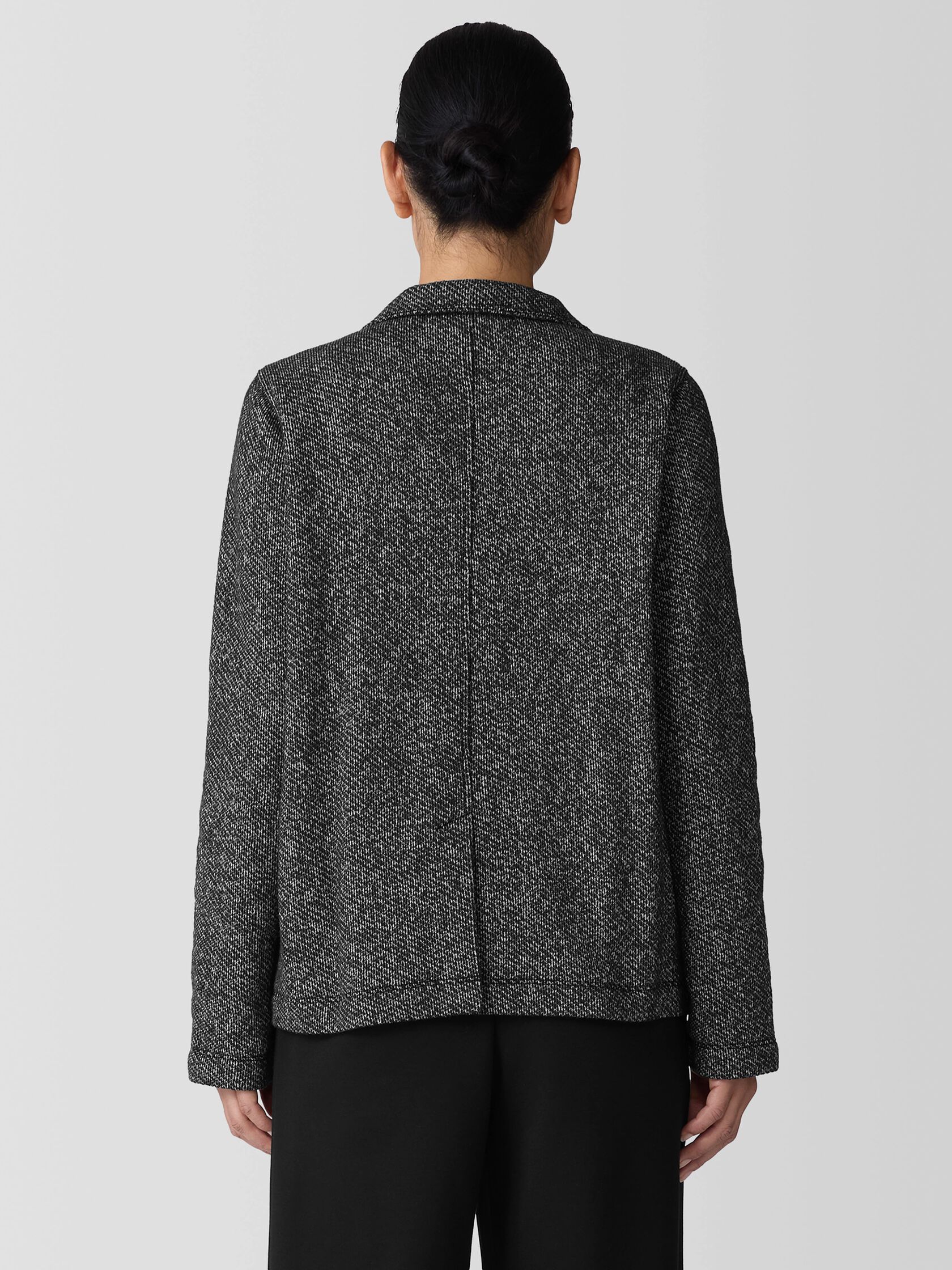 Organic Cotton Terry Stand Collar Jacket