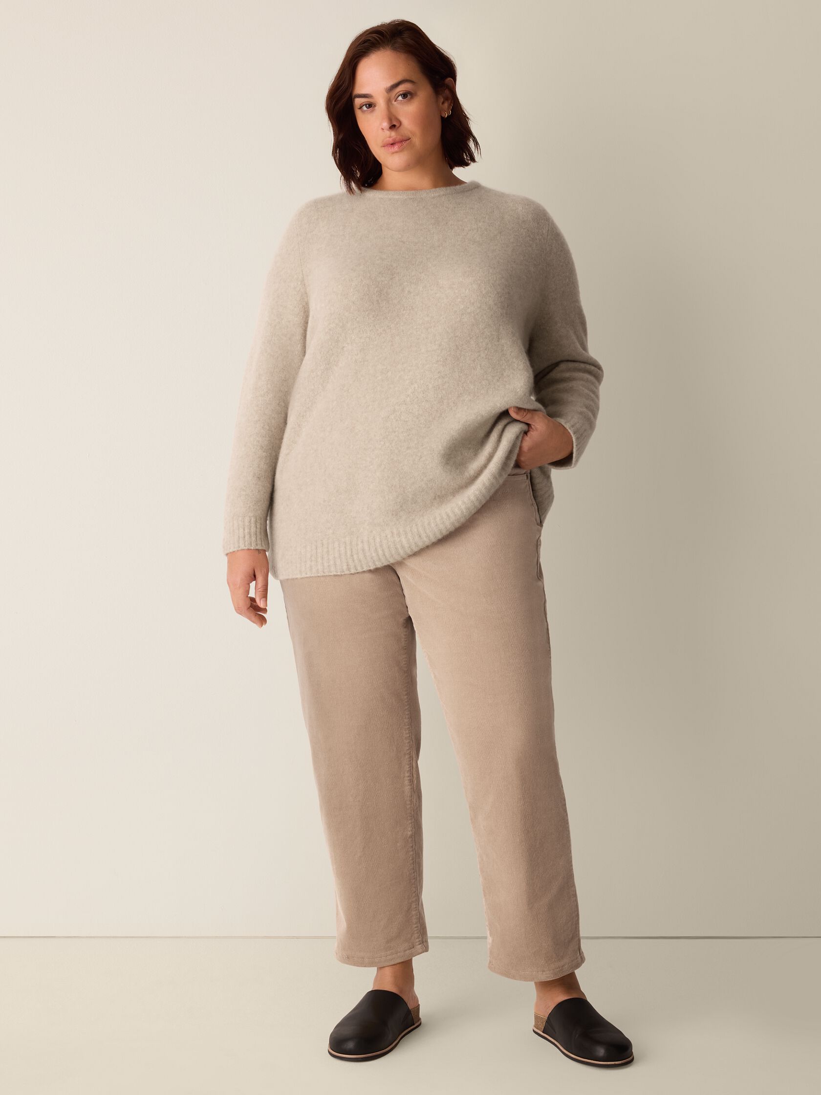 Organic Cotton Stretch Corduroy Straight Pant