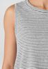 Striped Organic Linen Jersey Crew Neck Tank