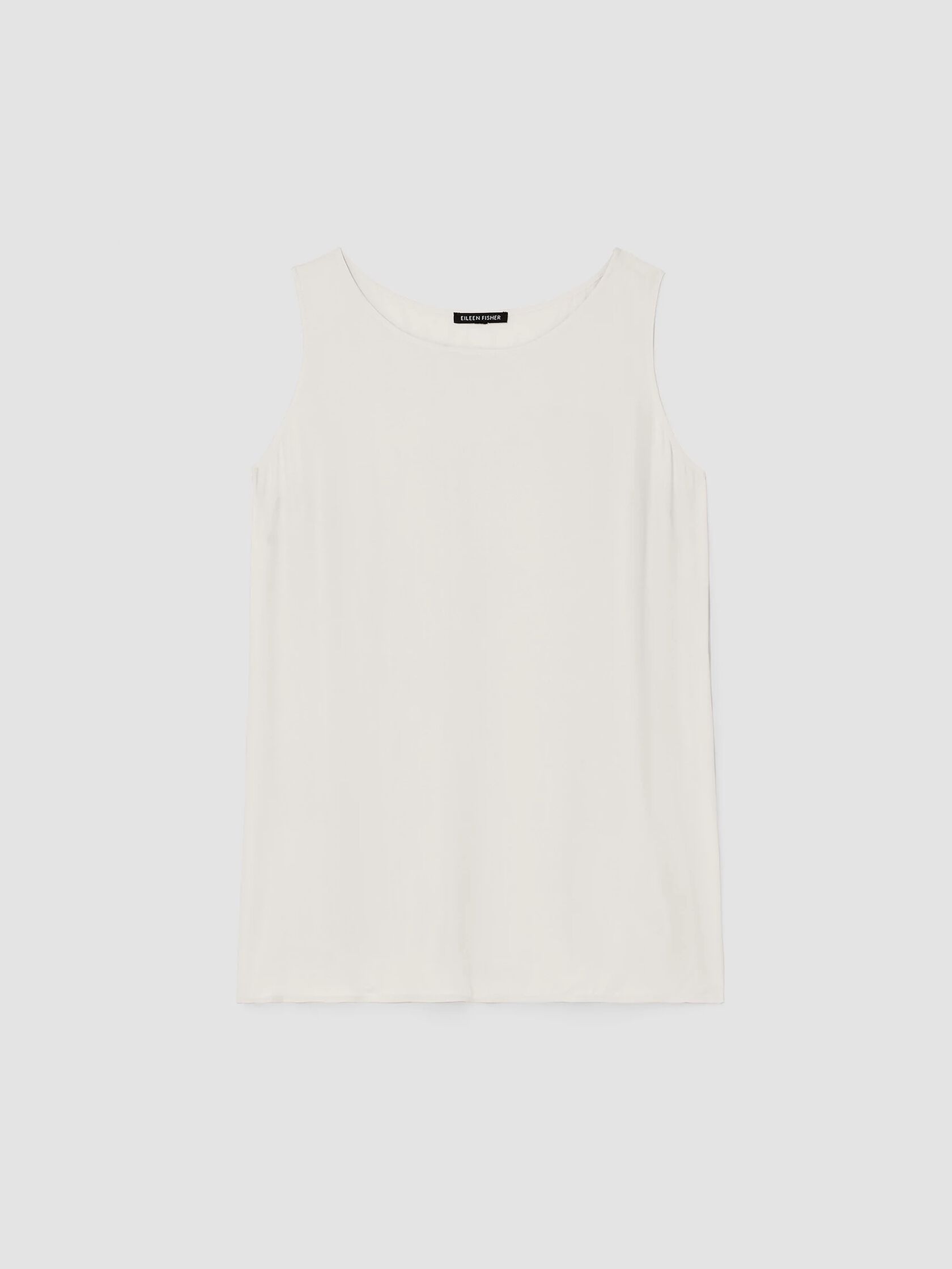 Silk Georgette Crepe Ballet Neck Long Tank