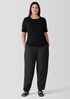 Organic Cotton Stretch Rib Crew Neck Top