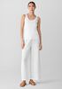 Organic Cotton Stretch Rib Scoop Neck Tank