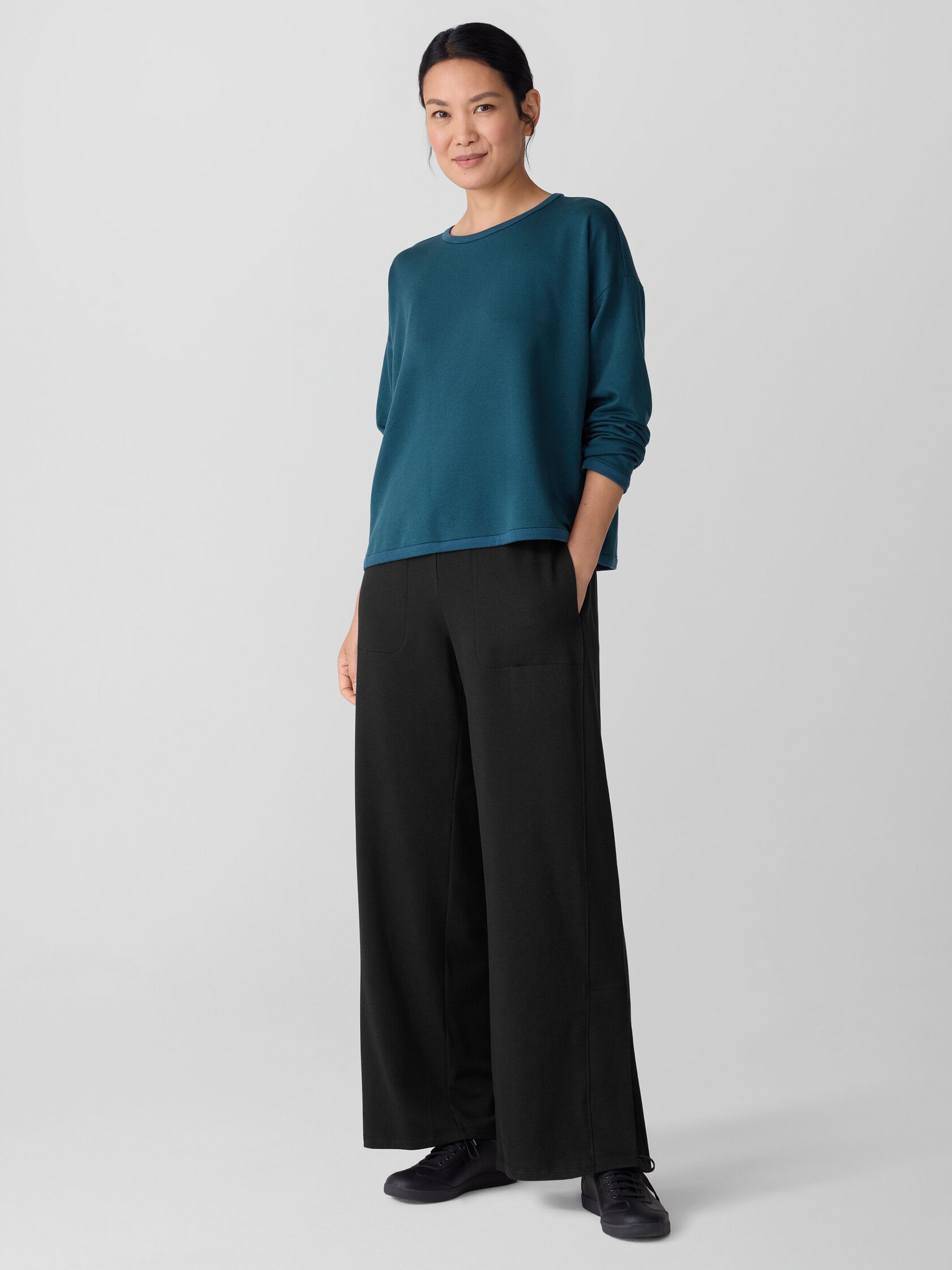 Cozy Brushed Terry Hug Straight Pant