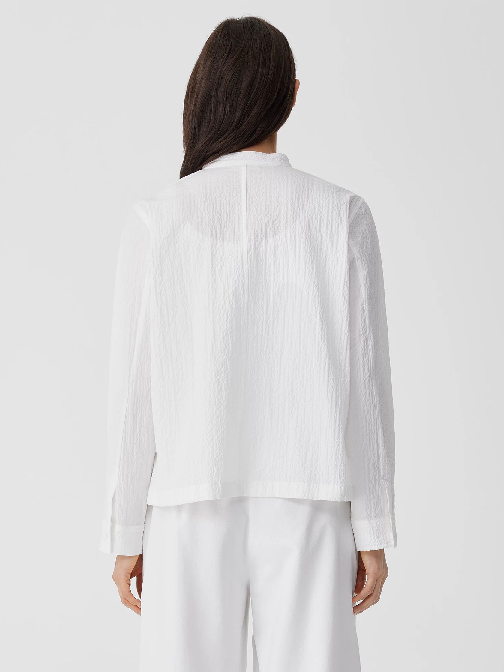 Organic Cotton Pucker Shirt Jacket