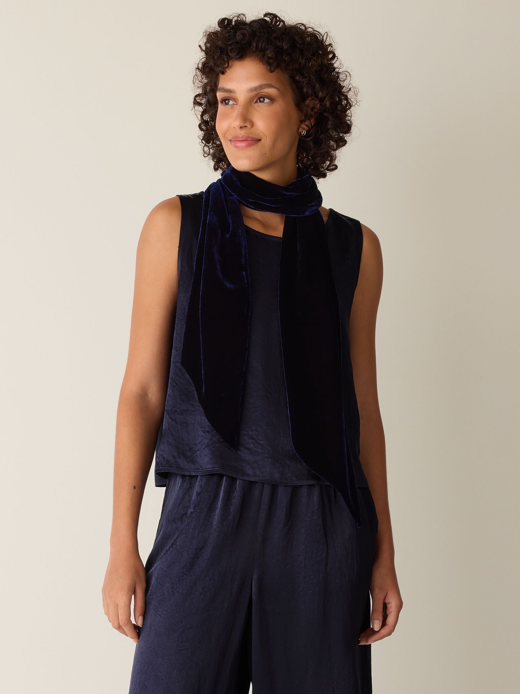 Velvet Double Tie Scarf