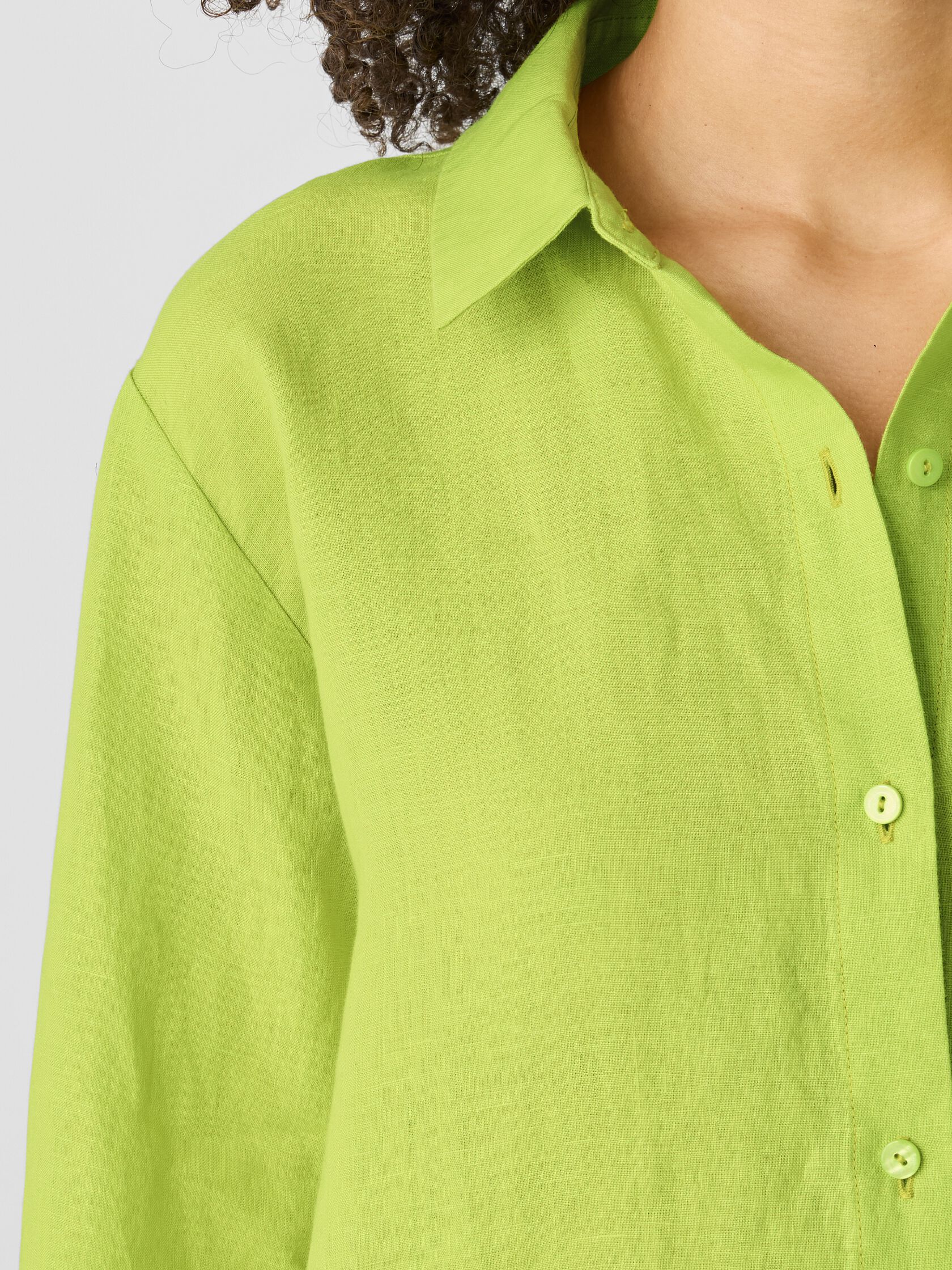 Organic Handkerchief Linen Classic Collar Shirt