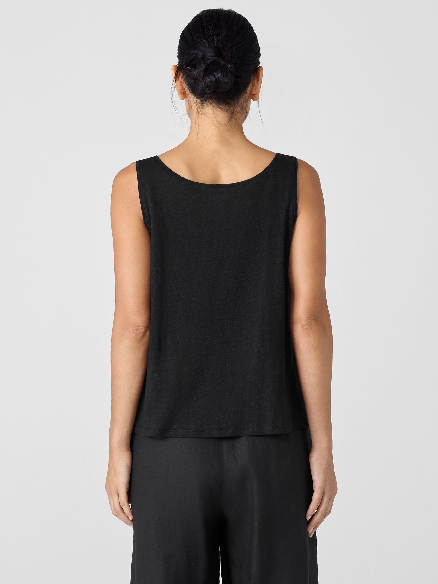 Organic Linen Jersey Scoop Neck Tank