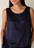 Textured Satin Ballet Neck Tank