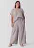 Textured Silk Jacquard Wide-Leg Pant
