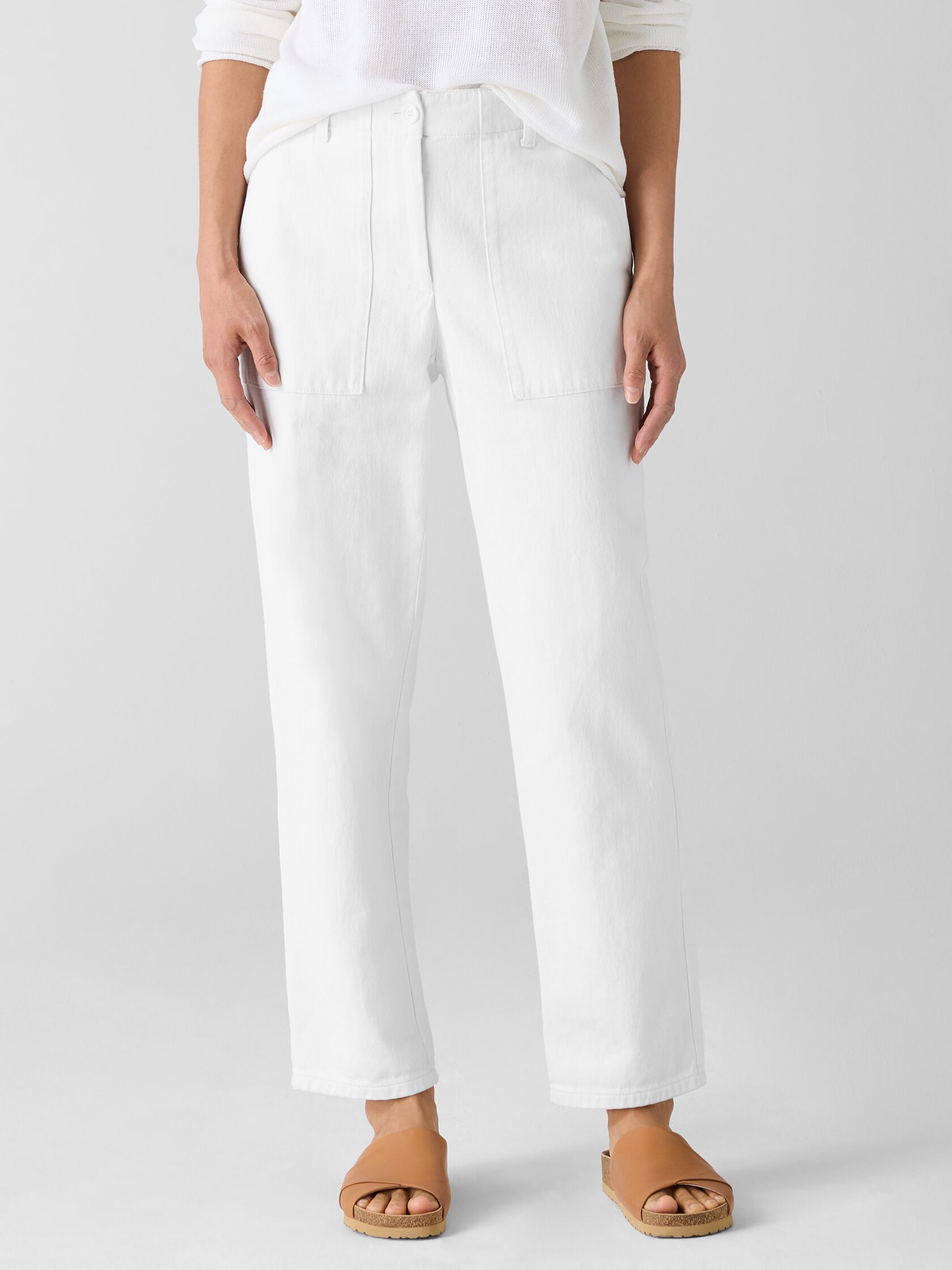 Garment-Dyed Utility Cotton Tapered Pant