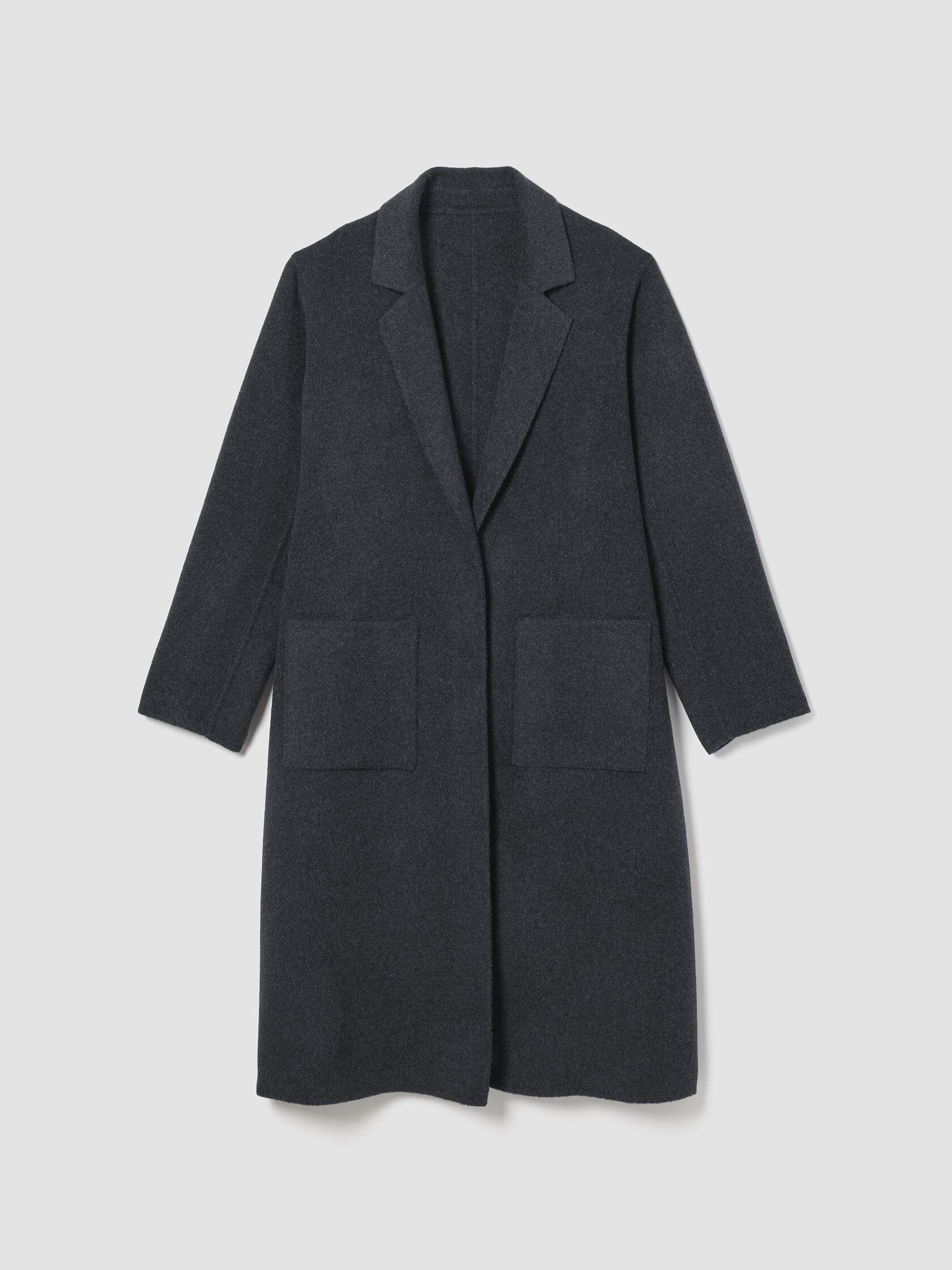 Doubleface Wool Cloud Notch Collar Coat