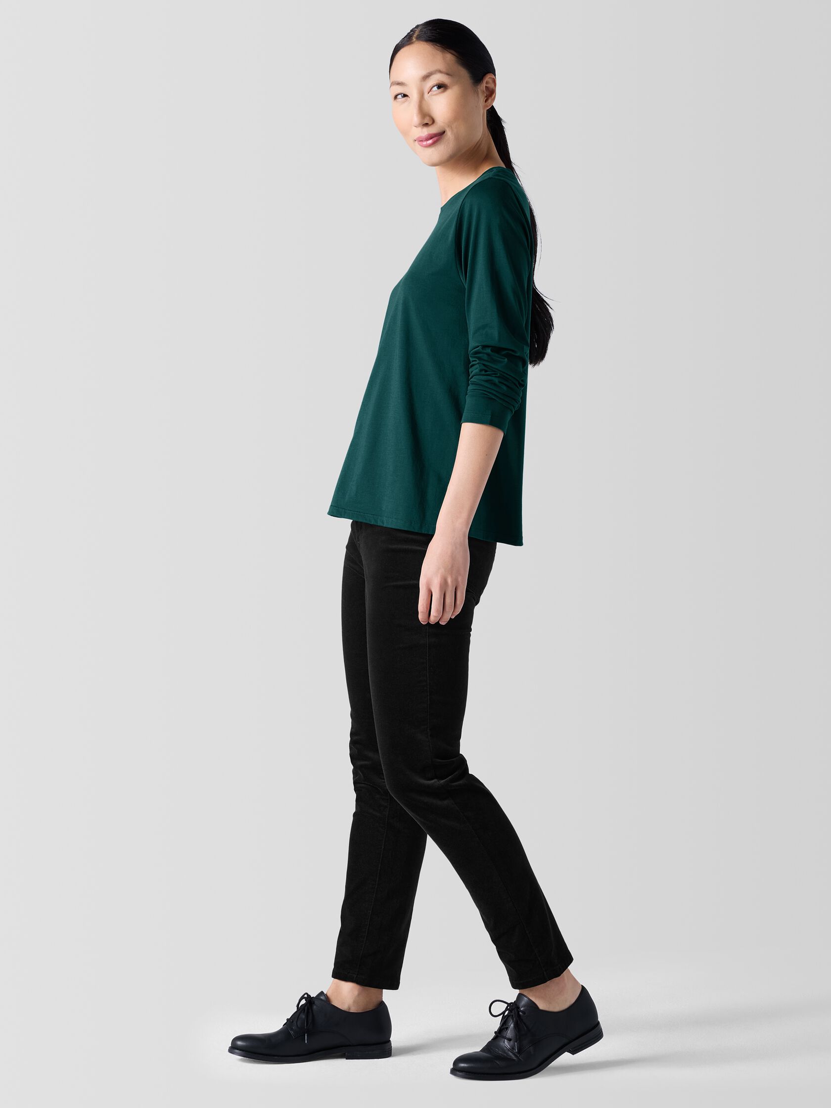 Organic Pima Cotton Jersey Long-Sleeve Tee