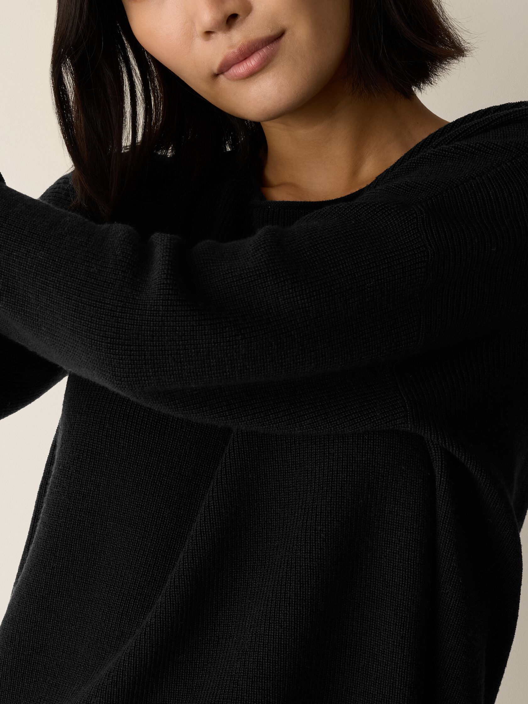 Merino Crew Neck Top in Regenerative Wool