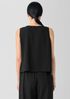 Silk Georgette Crepe Round Neck Vest