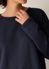 Cozy Brushed Terry Hug Round Neck Box-Top